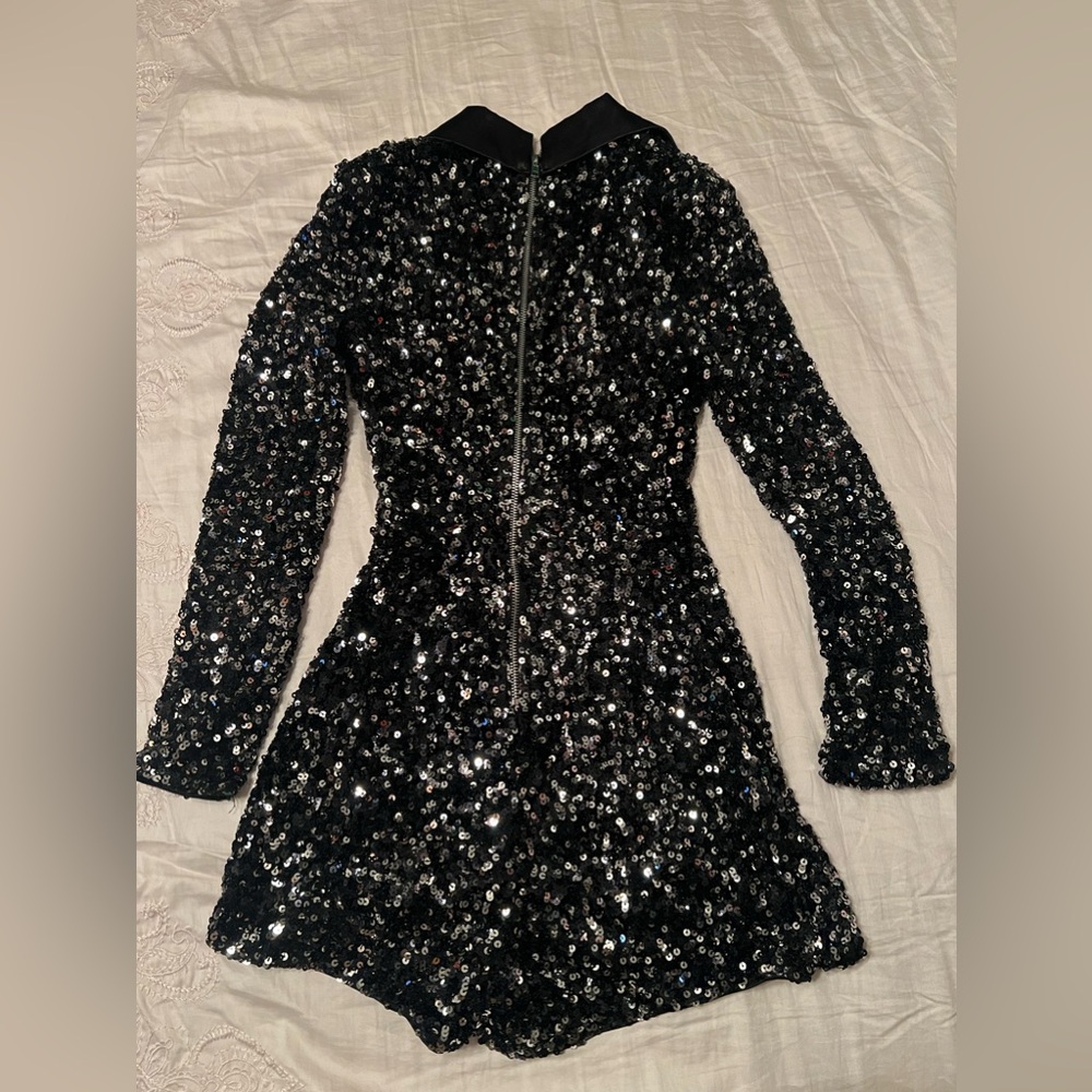 Fashion Nova NWOT Runway Style Sequin Romper - Picture 6 of 13